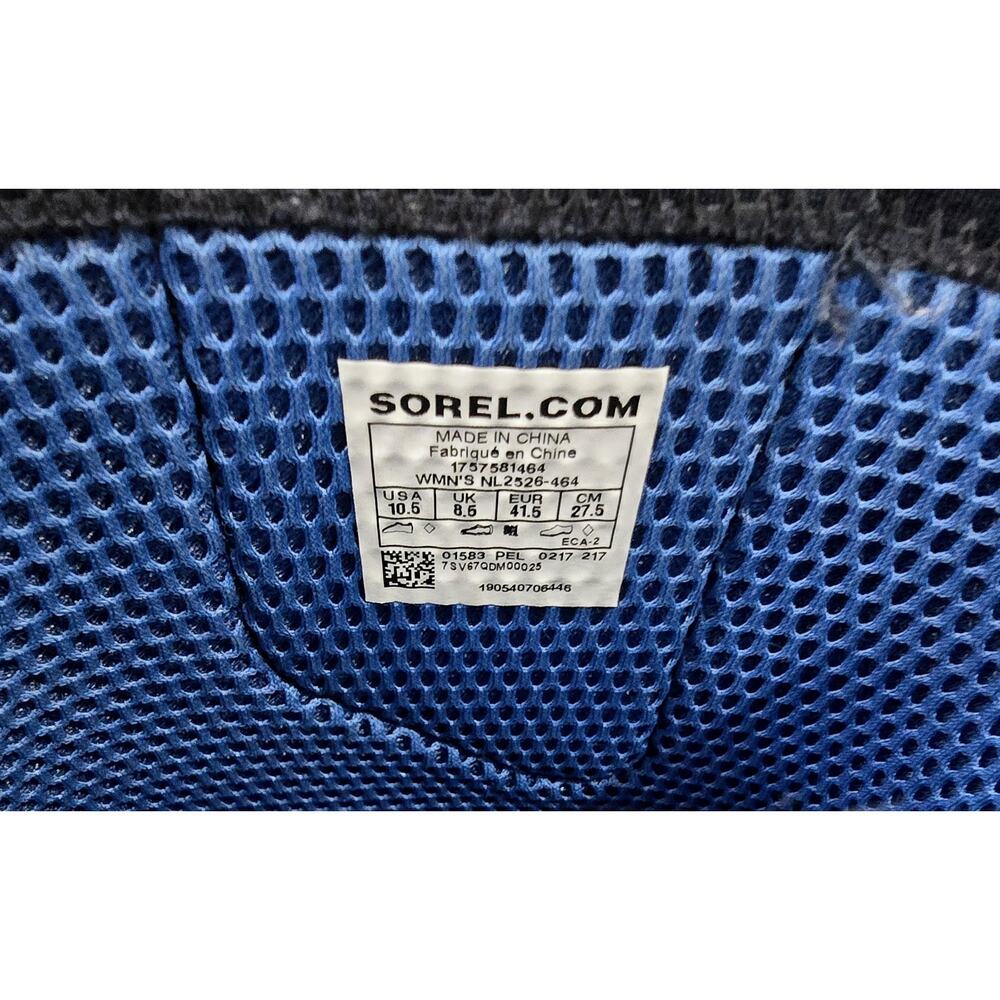 Sorel Joan Rain Wedge Chelsea Ankle Boots Navy Waterproof Lug Sole Womens 10.5 - Picture 6 of 9